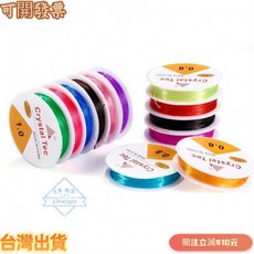 甄選好物 透明彩色彈力線 水晶線 珠寶線 佛珠線 DIY飾品配件 手工串珠材料配件, 藍色,1mm/約3.5米, 1個