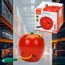 실꿰기 사과 크리스마스선물 아동놀이 3세아이장난감 유아용품 놀이방완구 돌잔치선물