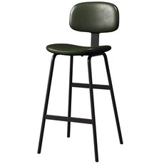 높은화장대의자 높은스툴 바체어 파우더룸 보조의자, 50cm 브라운 쿠션 포함