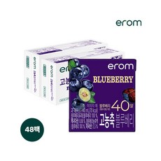 [이롬] ★소비기한 임박특가★[2026-06-30까지][48팩] 고농축 블루베리 (140ml x 24팩 x 2박스)