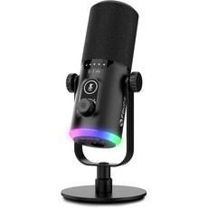 FDUCE USBXLR 게이밍 마이크 키트 팟캐스팅 스트리밍용 다이내믹 PC 데스크탑 스탠드 포함 컴퓨터 RGB 무음 버튼 헤드폰 잭 녹음 보컬 보이스오버용 D30, D30 데스크탑 스탠드가 있는 마이크