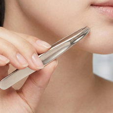 루시에 잘 뽑히는 상처방지 핀셋 미세모 쪽집게, 1개, 딥 실버