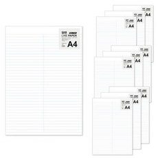 양면에 줄있는 용지, A4, 10개