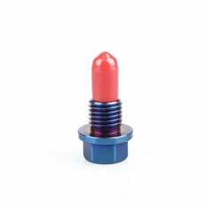 티타늄 합금 M121.25 엔진 용 마그네틱 오일 배수 플러그 패키지 섬프 너트, 02 Titanium Alloy Blue, 03 M12x1.25, 1개