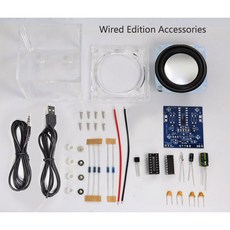 미니 블루투스 스피커 만들기 키트 소형 오디오 부품 전자 DIY 전력 모바일 납땜, Wired version