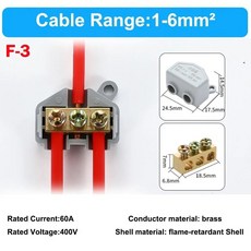 황동 대전류 도킹 커넥터 60A 80A 400V 000V 고출력 분배기 고속 와이어, 황동 대전류 도킹 커넥터 F-3