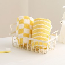 무한타올 핸드수건 고리수건 40수 코마사 선염 주방타올 - 옐로우, 1개, 스트라이프