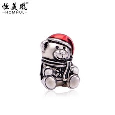 恒美風 聖誕串珠飾品 合金鑲鑽聖誕系列手鍊配件, 1個, W1-01