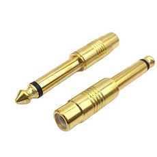 RCA 55 오디오 잭 앰프 믹서 헤드폰 이어폰 변환젠더, 1개