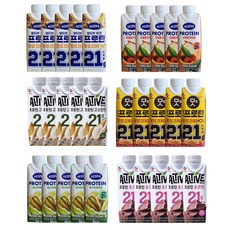 CJ 제일제당 얼티브 프로틴 250ml 바나나 5개 + 초코 5개 + 고소한맛 5개 + 맛밤 밤맛 5개+ 피스타치오 5개+ 로얄밀크티 5개 당류 제로 슈가 단백질 음료, 30개