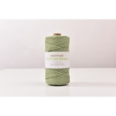 3mm 고급 마크라메실 순면우동사 100m 네트백 스트링 컬러우동실 코튼 브레이드 색실, 55-Olive