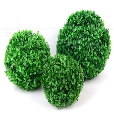 구니스토어 인조 원형 새싹 잔디볼 조화장식 매장장식 조화, 중