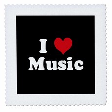 6x6 inch Quilt Square - I Love Music Andrews ZeGear Love, 미정