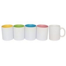 디자인드림 승화전사 소량 구매 11온스 백색머그와 내부 컬러 머그, 백색(12개/1단)