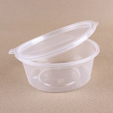 더팩 슬라임용기 WL-4 원터치원형소스통 100개 반찬통 소스통, 1개