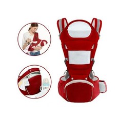 디아코니아 사계절 신생아 올인원 힙시트 아기띠 통풍 허리보호 G404, 레드