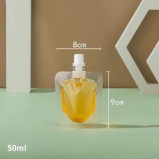 透明吸嘴袋 380ml 12x18cm 耐高溫 果汁飲料便攜一次性外賣打包袋, 1個, 加厚透明50ml-0.86口徑,200個-配罐裝工具