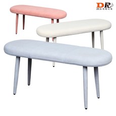 도리퍼니처 마끄 1000 벤치 의자 / 업소 현관 대기실 고급 인테리어 카페 커피숍 원단 패브릭 핑크 블루 아이보리 화이트 체어