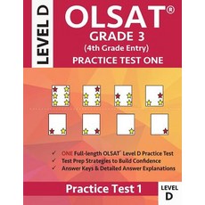 (영문도서) OLSAT Grade 3 (4th Grade Entry) Level D: Practice Test One Gifted and Talented... Paperback, Origins Publications, English, 9781948255684