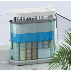 魚缸過濾海綿，高密度過濾棉，可重複使用，提升水質，適用於各種魚缸, 1個, 低水位過濾器-8W兩層