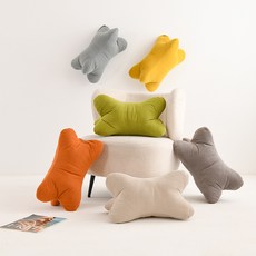 M.A.P 뼈다귀모양 대형 등받이 쿠션 낮잠쿠션 다리 쿠션 허리쿠션, 옐로우