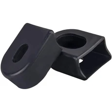 자전거 체인링 HASSNS MTB 크랭크 프로텍터 통합 크랭크셋 암 자전거 양초 Pe 프로텍터 산악 커넥팅 로드 실리콘 슬리브, 01 a pair of black