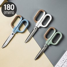델리 사무용 가위 곡선형 가정용 다목적 누사인 180mm 43172ea 1(EA), 화이트