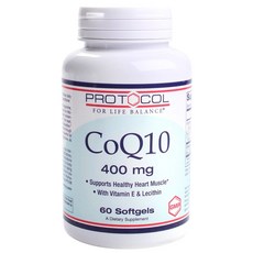 Protocol For Life Balance 輔酶Q10 400mg軟膠囊 無麩質, 1個, 60入