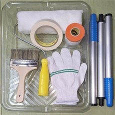 신우와이즈 페인트 용품 로라판 로라 붓 테이프 장갑 연결봉, 1개