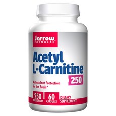 Jarrow FORMULAS 乙酰左旋肉鹼無麩質膠囊 250mg, 60顆, 1罐