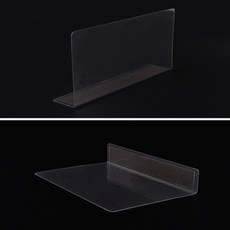 홍해지구 L형 칸막이 20x12cm 1P 자석형 l자아크릴스탠드, 투명