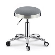 스텐 스툴 의자 발톱 철 단일 블랙 이동식 인테리어 진료 간이 미용실, 1개, AN. 회색 단일 원형 광동 클로 엉킴 방지 릴