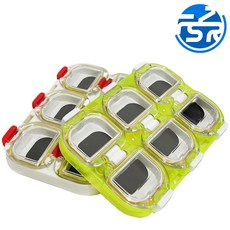 6칸 자석케이스 낚시 태클박스 소품 바늘케이스 미니 채비통, 6칸 자석 케이스(색상랜덤)