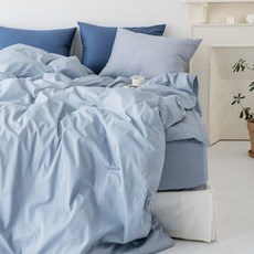 네모라인 국내제조 튼튼한 40수 트윌 피부에 순한 스마일 사계절 순면 홑 이불커버, 그레이