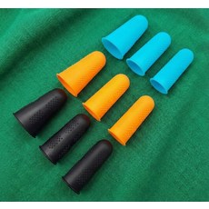 실리콘 손가락 골무 (3개입 1세트) 미끄럼 방지 손가락 보호 다용도 작업 사무용, 검정색, 검정색, 1세트