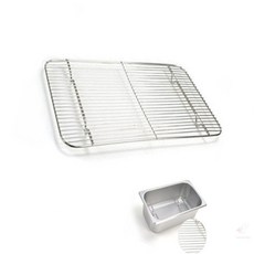 업소용 반찬통 1/4 스텐 일자밧드망 식당 대용량 스테인리스 세척 셀프바