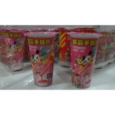 sns 古早味 懷舊零食 草莓巧克力 手挽杯 沾醬巧克力棒(10入), 1個