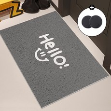 현관 코일매트 미끄럼방지 출입구 발매트 베란다 현관매트 렛포레, 1개, 그레이