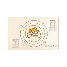Haolisuo 卡通小狗烘焙墊 食品級矽膠揉麵墊 帶刻度防滑烘焙墊, 1個