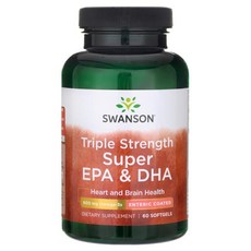 Swanson 斯旺森 三倍強度超級 EPA & DHA 900mg 軟膠囊, 1個, 60入, 60錠