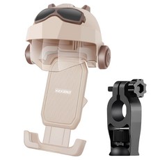 桃園妙出貨 機車手機架遮陽帽 手機遮陽板 機車手機支架配件 防曬遮陽罩, 咖, 【手把款】