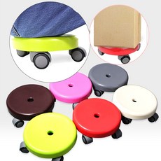 국산 작업용 청소용 낮은바퀴 걸레질의자, 아이보리