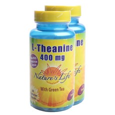 Nature's Life 茶胺酸素食膠囊 400mg, 60顆, 2罐