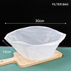 소이와인 나일론 필터 백 너트 밀크 티 커피 요구르트 필터 네트 메쉬 백 주방 식품 재사용 가능 나일론 백 채반, [03] L, 1개
