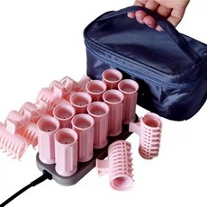 전기 헤어롤 셋팅기 여행용 볼륨 세트 헤어 웨이브 셋팅롤, A. 검은색