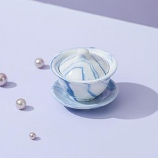 미니 컬러 도자기 티포트 세트 티메이커 뚜껑 포함