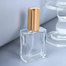 1PCS + 2 액세서리 15ml 투명 유리 미세 안개 스프레이 병 1 깔때기 디스펜서 Divine., 01 15ml, 01 유리, 01 금