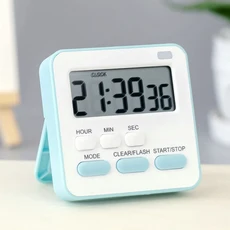 디지털 타이머 스톱워치 LCD 디스플레이 주방 계란 휴대용 전자 알람 실용적인 가정용 도구, 03 Blue
