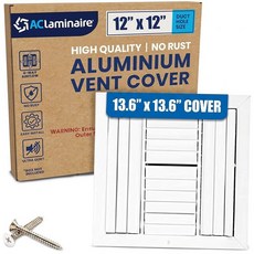 25.4 x 15.2cm(10 x 6인치) (덕트 오프닝) 알루미늄 3방향 공기 흐름 벤트 - 벽 또는 천장용 HVAC 벤트 커버 - 멀티 셔터 댐퍼가 있는 조용한 HVAC 벽
