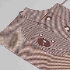 주방용 유아동 주머니 곰돌이 스트라이프 앞치마 아동앞치마